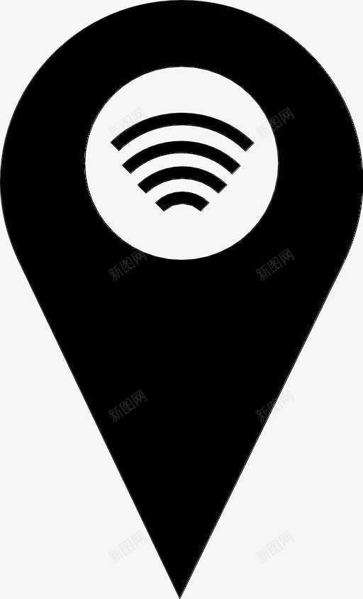 wifi点位置地图图标svg_新图网 https://ixintu.com wifi点 位置 地图 地点 松树