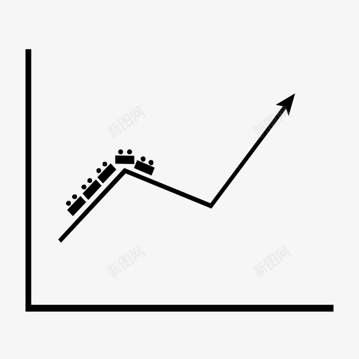 过山车图商业图表图标svg_新图网 https://ixintu.com 不可预测 商业 图表 折线图 过山车图 金融