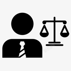 辩护律师辩护律师天平秤图标高清图片
