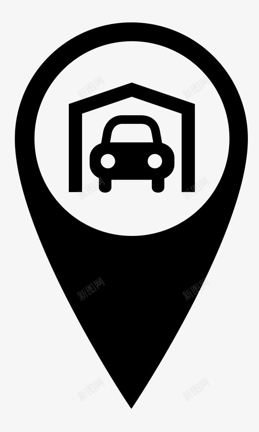 车库位置汽车地图图标svg_新图网 https://ixintu.com pin 地图 概念位置 汽车 车库位置