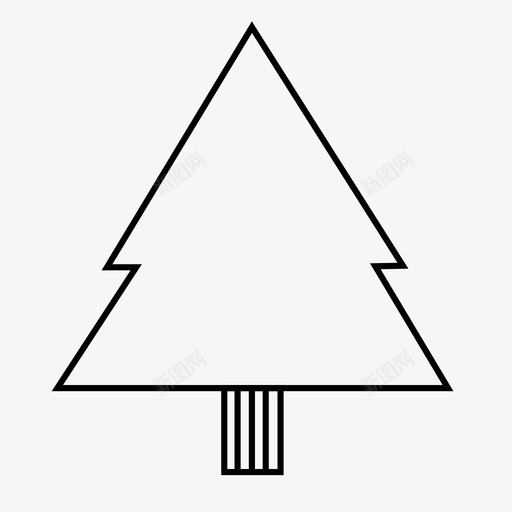 树圣诞自然图标svg_新图网 https://ixintu.com 圣诞 户外活动 树 树木 自然