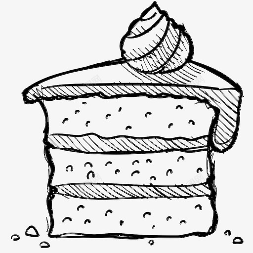 一块蛋糕甜点食物图标svg_新图网 https://ixintu.com 一块蛋糕 切片 甜点 略图图标 食物