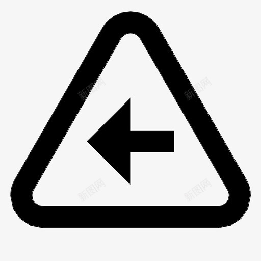 左三角形箭头符号图标svg_新图网 https://ixintu.com 左三角形 符号 箭头 警告