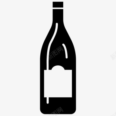 酒瓶酒聚会图标图标