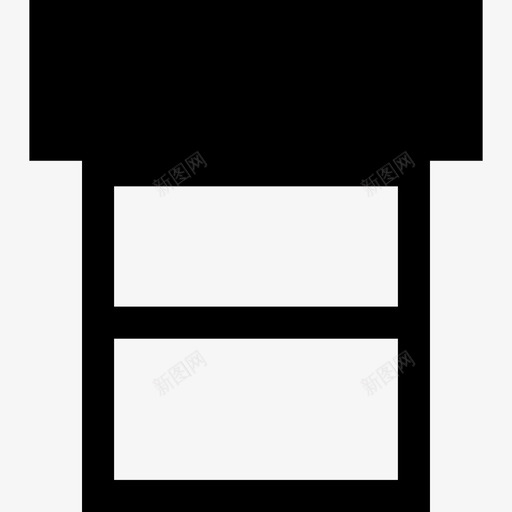 三个长方形的界面符号与一个更大的黑色仪表盘图标svg_新图网 https://ixintu.com 三个长方形的界面符号与一个更大的黑色仪表盘