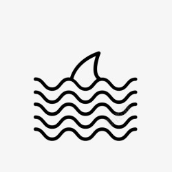 邦迪鲨鱼澳大利亚海滩图标高清图片