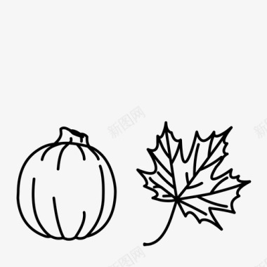 秋天装饰树叶图标图标
