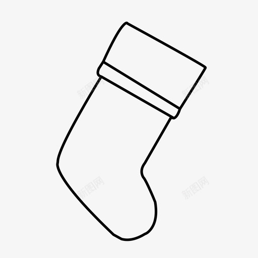 圣诞袜冬天壁炉用袜子图标svg_新图网 https://ixintu.com 冬天 圣诞袜 壁炉用袜子