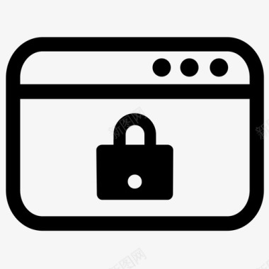 受保护互联网安全密码锁定图标图标