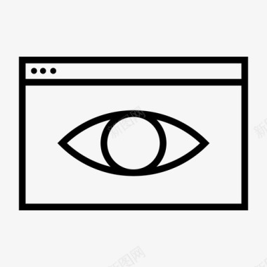 浏览器眼睛视图图标图标