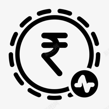 货币活动印度卢比付款图标图标