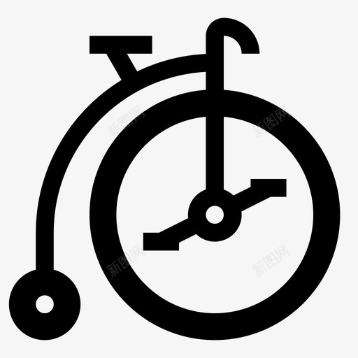 便士自行车高轮图标svg_新图网 https://ixintu.com 便士 复古 自行车 运输 高轮