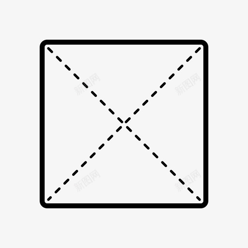 交叉折叠对折纸张图标svg_新图网 https://ixintu.com 交叉折叠 对折 正方形 纸张 纸张折叠