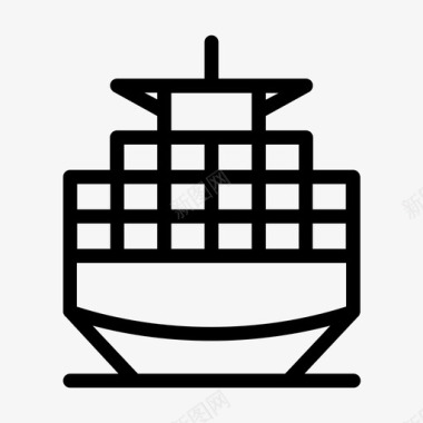 集装箱船商业出口图标图标