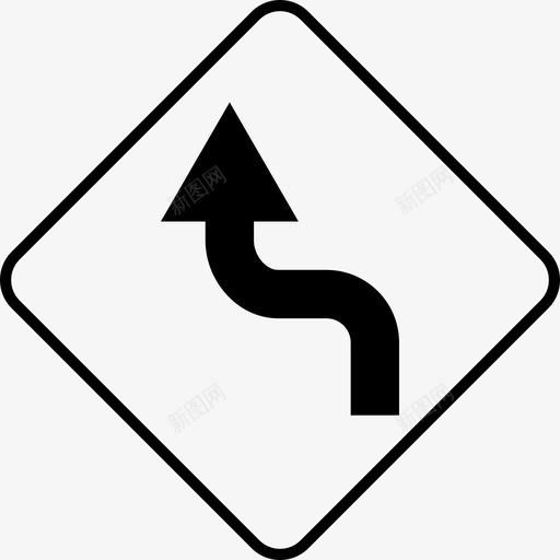 向左旋转箭头方向图标svg_新图网 https://ixintu.com 向左旋转 方向 标志 白色路标 箭头 转弯 道路
