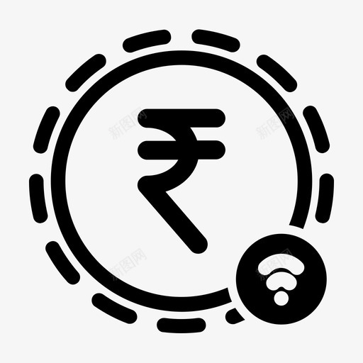 moneywireless印度卢比支付图标svg_新图网 https://ixintu.com moneywireless wifi 卢比 印度卢比 支付