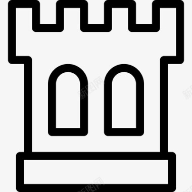 城堡象棋堡垒图标图标