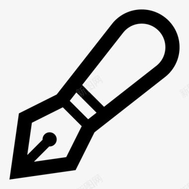 钢笔书法羽毛笔图标图标