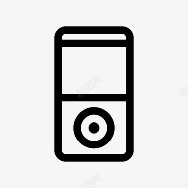 便携式音乐播放器媒体歌曲图标图标