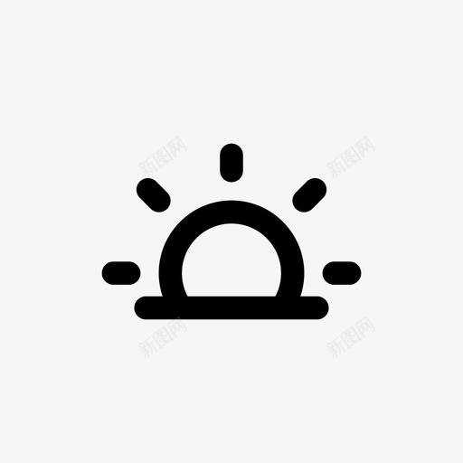 日落黄昏升起图标svg_新图网 https://ixintu.com 升起 天气 日出 日落 黄昏