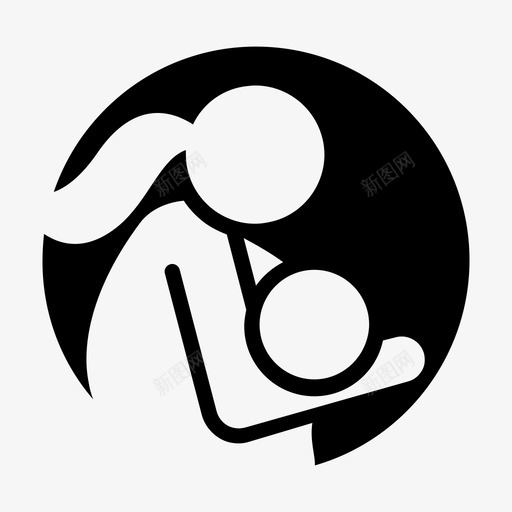 母乳喂养婴儿母亲图标svg_新图网 https://ixintu.com 养育 婴儿 幼儿 母乳喂养 母亲