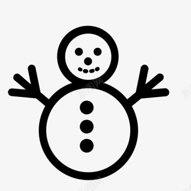 雪人乐趣圣诞节图标图标