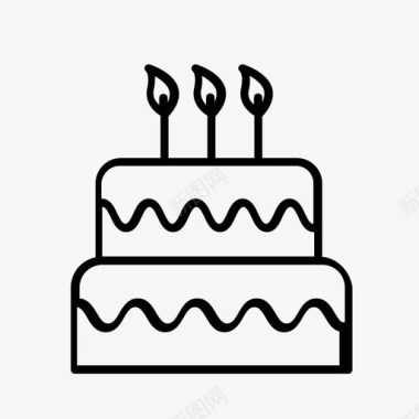 结婚蛋糕生日生日蛋糕图标图标