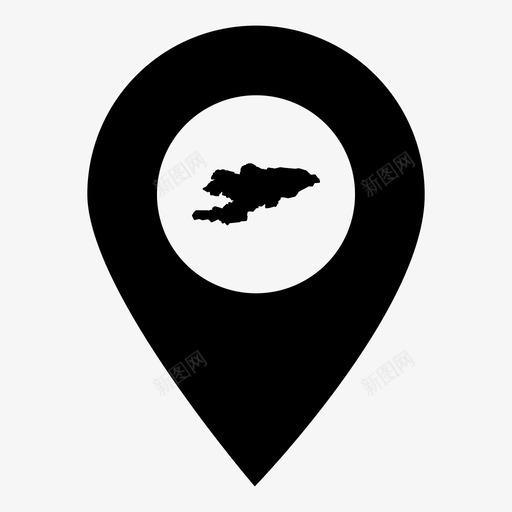 吉尔吉斯斯坦国家地理位置图标svg_新图网 https://ixintu.com 世界地图标记 吉尔吉斯斯坦 国家 地图 地理位置