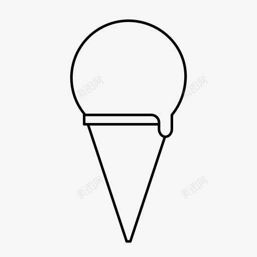 融化冰淇淋食品夏季图标svg_新图网 https://ixintu.com 夏季 甜食 融化冰淇淋 食品 食品收藏