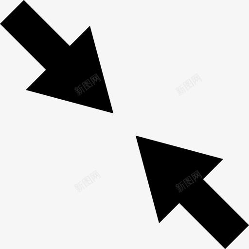 相对的箭头成对地指向对角线位置的中心箭头2图标svg_新图网 https://ixintu.com 相对的箭头成对地指向对角线位置的中心 箭头2