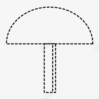 伞树自然户外图标图标