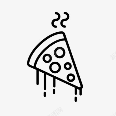 披萨片奶酪食物图标图标