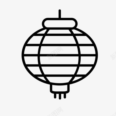 中国新年中国灯笼新年图标图标