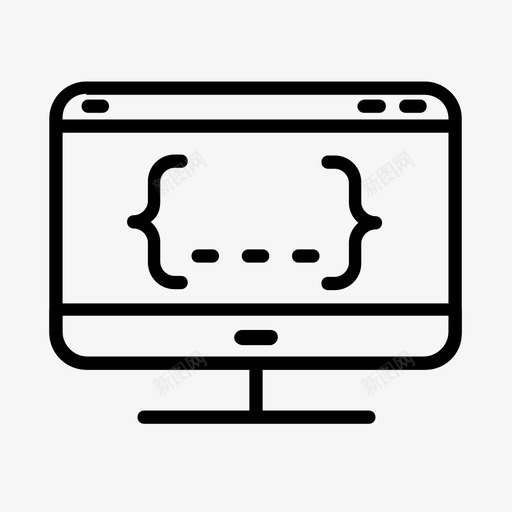 css代码计算机图标svg_新图网 https://ixintu.com css seoweb 代码 监视器 程序员 计算机