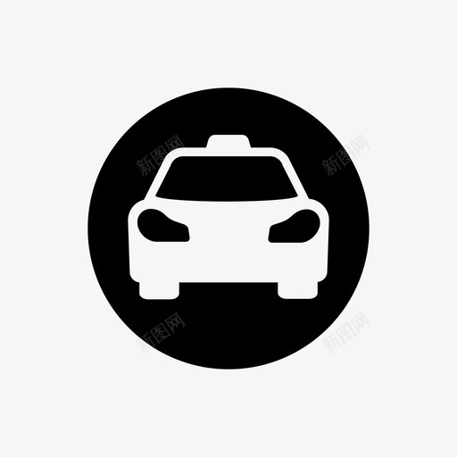 出租车汽车会议图标svg_新图网 https://ixintu.com 会议 出租车 出租车优步车 汽车 点