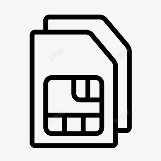 是卡移动卡智能手机图标svg_新图网 https://ixintu.com 双是 数码 是卡 智能手机 电话 移动卡
