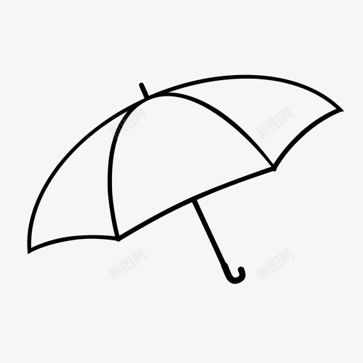雨伞秋天保护图标svg_新图网 https://ixintu.com 下雨 保护 潮湿 秋天 雨伞