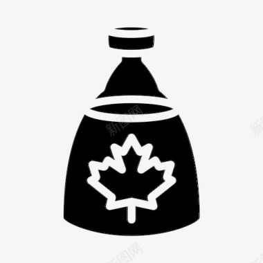 枫糖浆瓶装加拿大图标图标