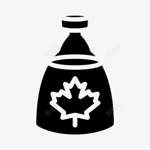枫糖浆瓶装加拿大图标svg_新图网 https://ixintu.com 加拿大 感恩节 枫糖浆 瓶装