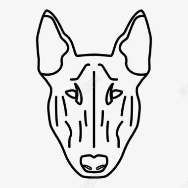 牛头犬动物狗图标图标