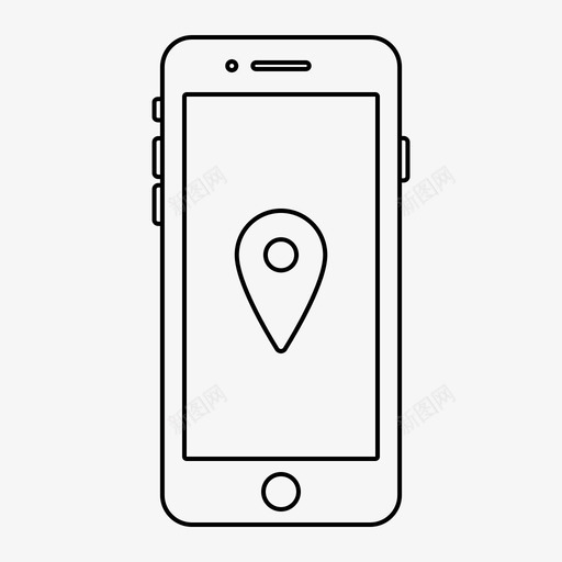 iphoneappgoogle图标svg_新图网 https://ixintu.com app google iphone 位置 地图 地图pin 手机 苹果iphone应用程序大纲