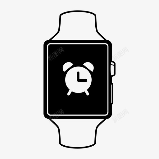智能手表闹钟苹果手机图标svg_新图网 https://ixintu.com 手机 智能手表 智能手表闹钟 苹果