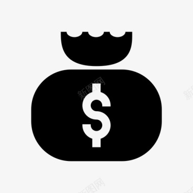 钱袋现金美元图标图标