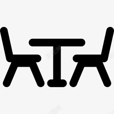 餐厅桌椅工具和用具图标图标
