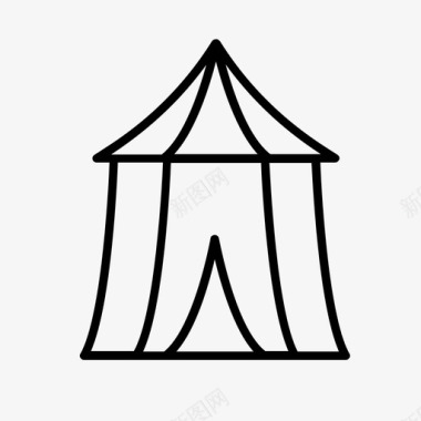 马戏团帐篷大顶嘉年华图标图标