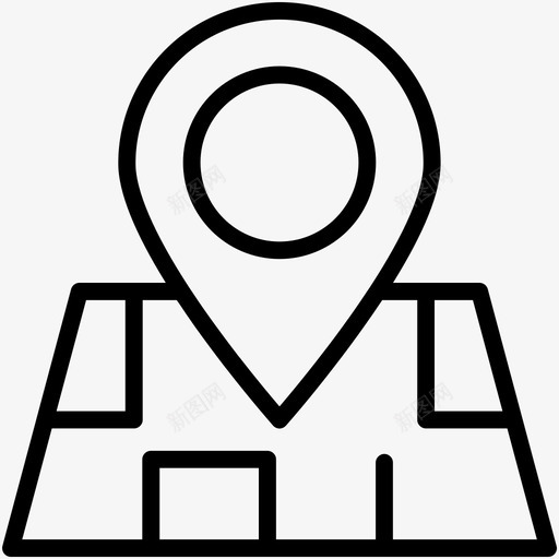 地图位置标记定位销图标svg_新图网 https://ixintu.com 位置指针 位置标记 地图 地图定位销 定位销 导航 房地产泡沫图标