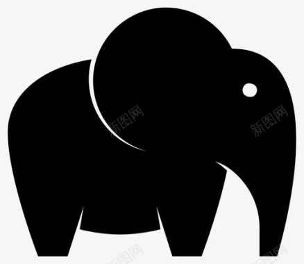 大象小飞象鼻子图标图标