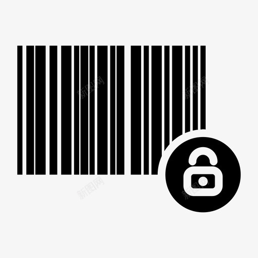 条形码安全识别锁定图标svg_新图网 https://ixintu.com 产品id 条形码安全 识别 锁定
