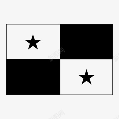 巴拿马国旗国家国旗图标图标