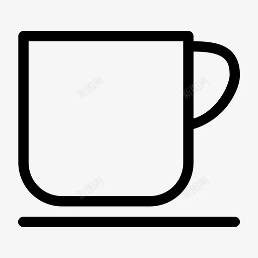 杯子咖啡杯把手图标svg_新图网 https://ixintu.com 咖啡杯 器皿 把手 杯子 茶杯